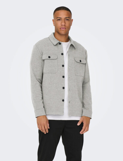 ONLY & SONS Onsnewkodyl Overshirt Sweat Noos - Grey - XXL ONLY & SONS Onsnewkodyl Overshirt Sweat Noos - Grey - XXL