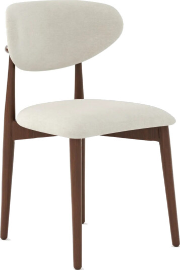Molly spisestol i tre med stoffsete - Valnøtt/Beige