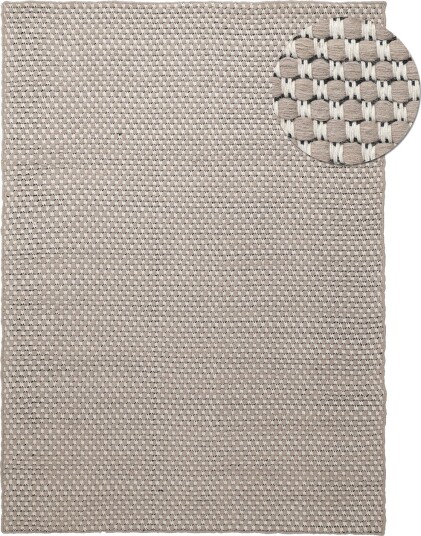 Ullteppe Ovelia taupe/hvit Størrelse: 200 x 290 cm