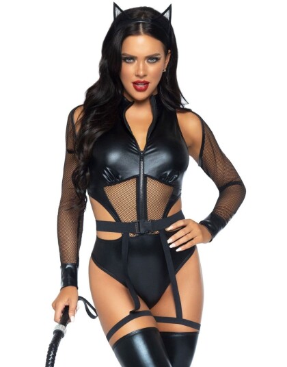Sexy Kriminell Kitty Kostyme til Dame Strl L