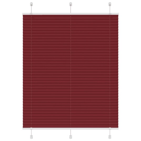 Plisségardin Bordeaux Rød 105x150 cm Stoff Bredde 104,4