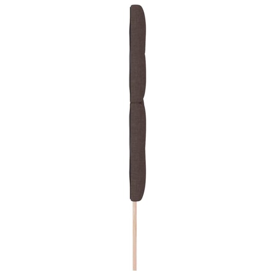 Sengegavl Med Knapptufting Mørk Brun 160 cm Stoff