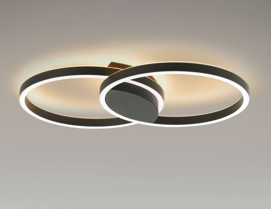 Q Smart Home Smart taklampe Q MARKO dimbar Sort Stue / spisestue Aluminium Moderne
