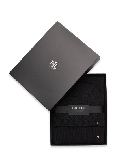 Lauren Ralph Lauren Polyester Blend-Knt Brt Scf Glv Gts - Black - ONE SIZE Lauren Ralph Lauren Polyester Blend-Knt Brt Scf Glv Gts - Black - ONE SIZE