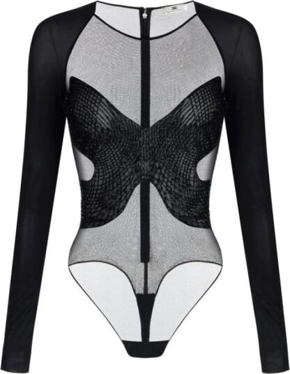 Elisabetta Franchi Dame Topper Svart 2XL,