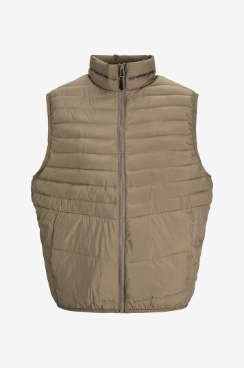 Jack & Jones Plus Vest jjeState Packable BW Collar Brun