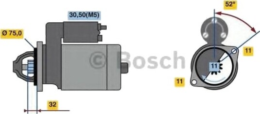 BOSCH 0 986 023 250 Starter BOSCH 0 986 023 250 Starter