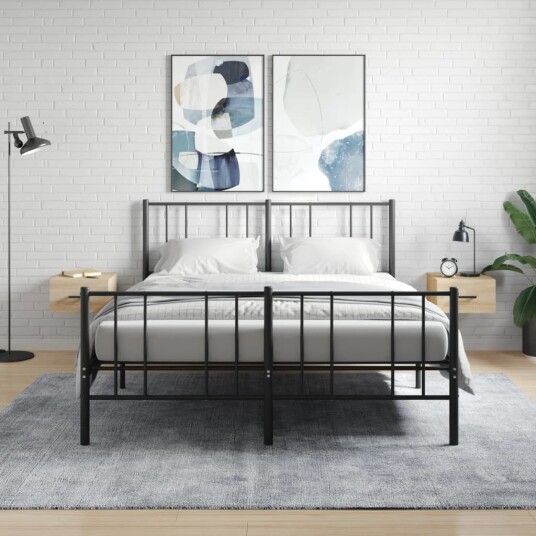 Veggmontert nattbord 2 stk sonoma eik 35x35x20 cm Veggmontert nattbord 2 stk sonoma eik 35x35x20 cm