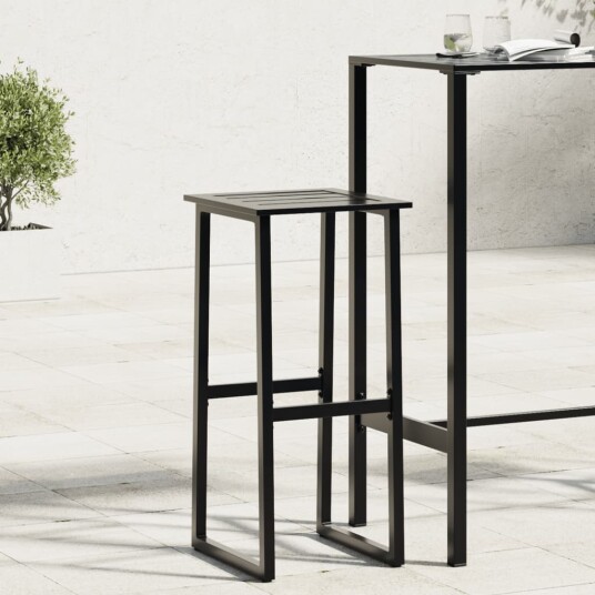 Barkrakker 4 stk svart 38x38x80 cm pulverlakkert stål 4009266 Barkrakker 4 stk svart 38x38x80 cm pulverlakkert stål 4009266