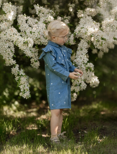 Hanevild Denim Dress Girl Mother Daugther Son Outfit Blue 80