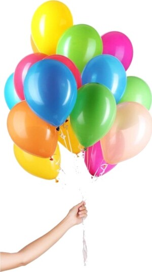 Ballonger i blandede farger 50 pk.