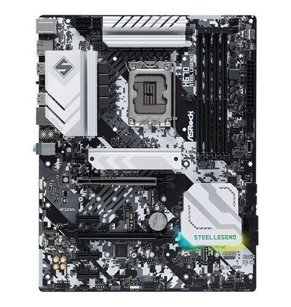 ASRock H670 Steel Legend - Intel H670 - Intel LGA1700 socket - DDR4 RAM - ATX