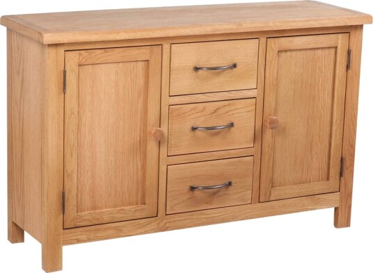  Skjenk med 3 skuffer stor 110x33,5x70 cm heltre eik