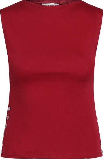 Weekday Elodie Button Tank   CHERRY RED   S