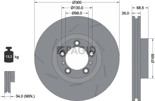 PAGID 55137NHC Bremseskive