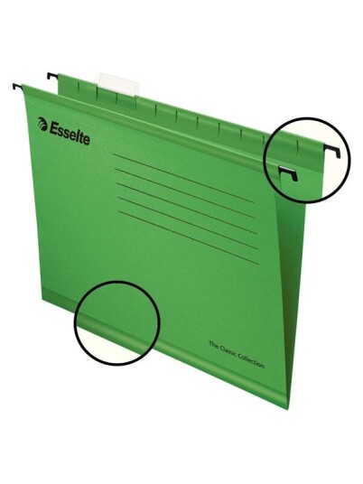 Esselte Hengemappe Ess. Classic Folio Grnn/25