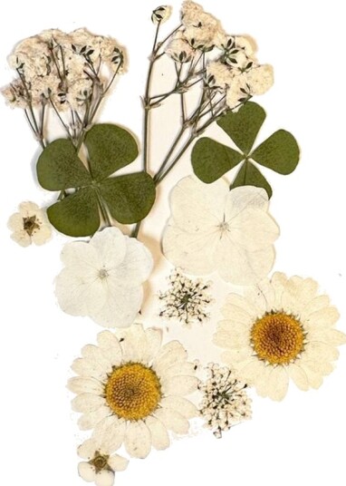 GLITTERNISTI Face Flowers White and Greens GLITTERNISTI Face Flowers White and Greens