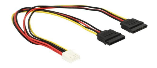 Delock - Strømadapter - 4-Pin Mini-Strømkontakt (R) Til Sata-Strøm (R) - 30 Cm