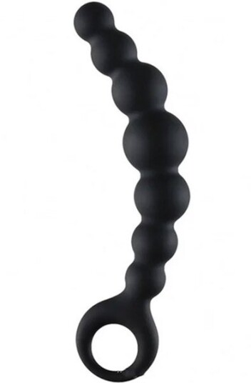 Arse Beads Silicone Black 17,8 cm