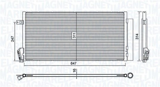 Kondensator MAGNETI MARELLI 350203619000 Kondensator MAGNETI MARELLI 350203619000