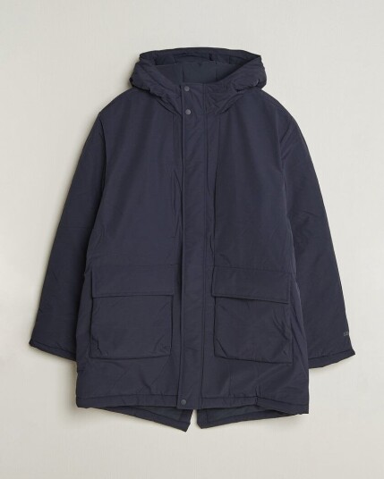 Les Deux Padded Parka Coat Dark Navy Les Deux Padded Parka Coat Dark Navy