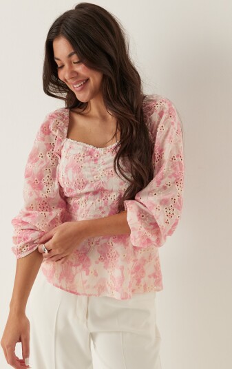 Bubbleroom Broderie Anglaise Blouse