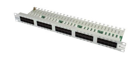 Telegärtner Isdn/Telephone Patch Panel Mppi50-H Koblingspanel Utp Rj-45 X 50 Lysegrå Ral 7035 1U 19"