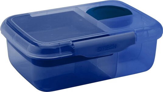 Smash Bento Matboks 1.6L 3 Rom Blå Smash Bento Matboks 1.6L 3 Rom Blå