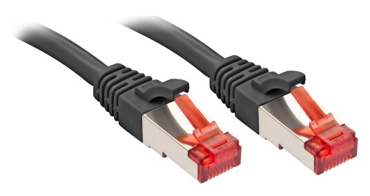 Lindy Cat6 S/FTP Nettverkskabel 1m Sort - RJ-45 Gullplater Lindy Cat6 S/FTP Nettverkskabel 1m Sort - RJ-45 Gullplater