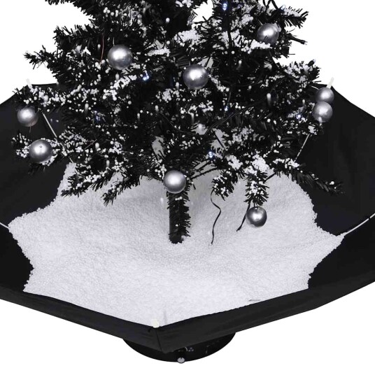 vidaXL Kunstig juletre med snø og paraplyfot svart 75 cm PVC vidaXL Kunstig juletre med snø og paraplyfot svart 75 cm PVC