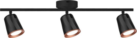 V Tac 18W sort LED vegglampe   3000K 3 hoder   Kulør : Varm