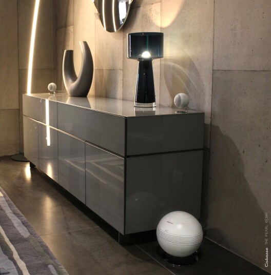 Cabasse The Pearl Keshi, hvit Streaming stereoanlegg, inkl. subwoofer