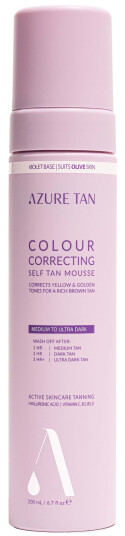 Azure Tan Self Tan Mousse Violet Base Medium To Ultra Dark