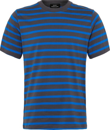 Mads Nørgaard Cotton Jersey Stripe Frode Tee ASPHALT/LAPIS BLUE L Mads Nørgaard Cotton Jersey Stripe Frode Tee ASPHALT/LAPIS BLUE L