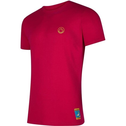 La Sportiva Climbing on the Moon T-Shirt M Fucsia/Giallo Fucsia/Giallo L