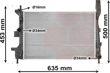 VAN WEZEL 18002578 Radiator motorkjøling VAN WEZEL 18002578 Radiator motorkjøling