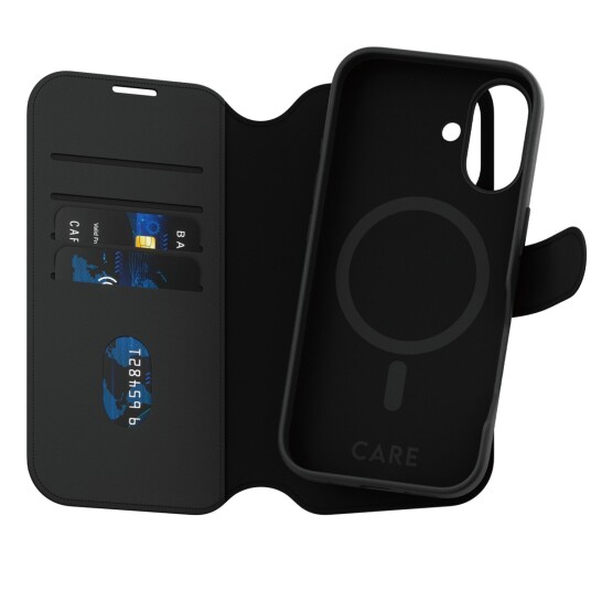 CARE by PanzerGlass Tango 2-i-1 MagSafe Lommebokdeksel iPhone 16 - Svart CARE by PanzerGlass Tango 2-i-1 MagSafe Lommebokdeksel iPhone 16 - Svart