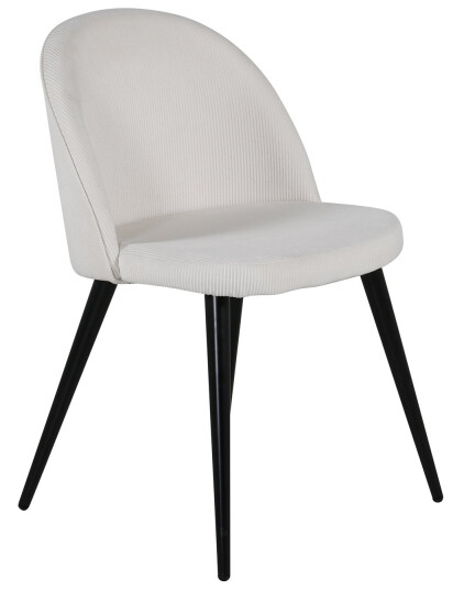 Venture Design Velvet spise stol Beige Manchestertyg/svart Beige