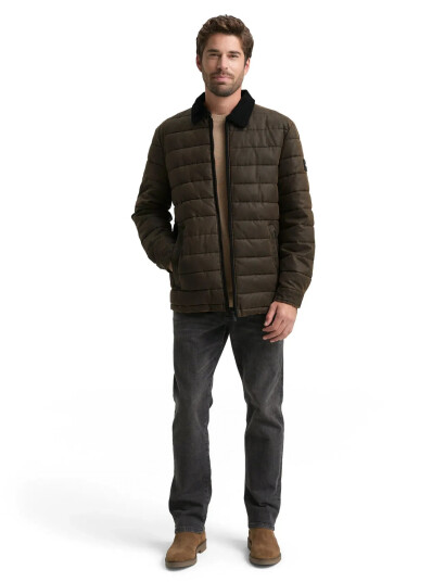 Tom Tailor Midlayer Coated Overshirt - Brown - L Tom Tailor Midlayer Coated Overshirt - Brown - L