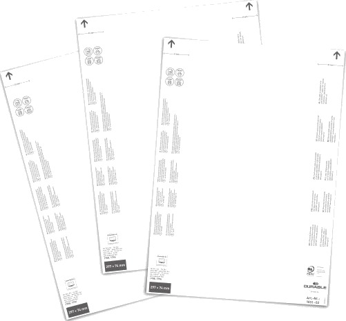 Durable 103102 Hvit Rektangel A4 Laser/Blekkskriver 7,4 Cm 29,7 Cm