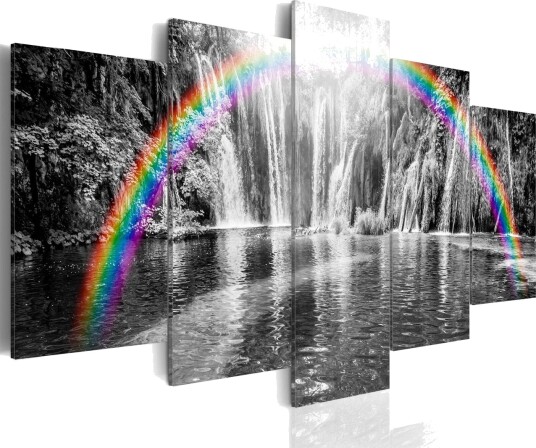 Bilde Rainbow On Grays 100x50 Artgeist sp. z o. o.