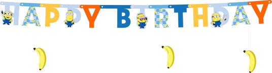 Partydeco Bokstavsgirlander Happy Birthday Minions GRL130