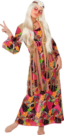 Wilbers & Wilbers Hippie Lang Kjole Kostyme Medium 004456-V-040