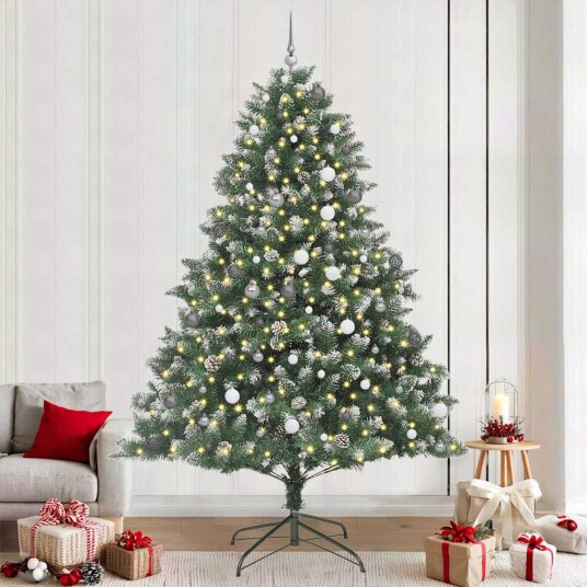  Kunstig juletre grønn 160 x 160 x 240 cm PVC og plast og stål