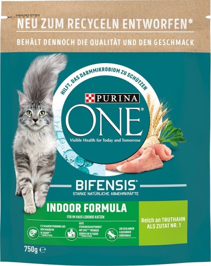 Purina One Indoor Formula Tørrfôr 2x750g