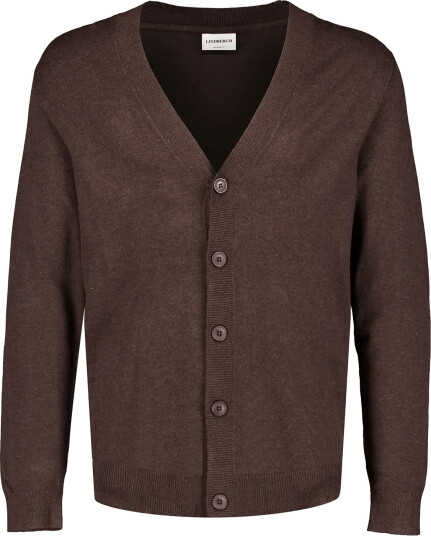 Lindbergh Ecovero V Neck Button Cardigan Brown XL