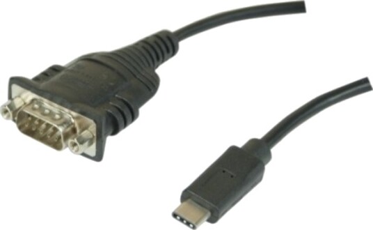 Tecline 040331 Sort 1 M D-Sub Db-9 Usb Type-C Hankjønn Hankjønn