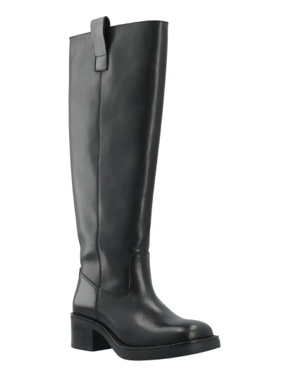 Bianco Biamary Knee High Pull On Boot Smooth Leather - Black - 39