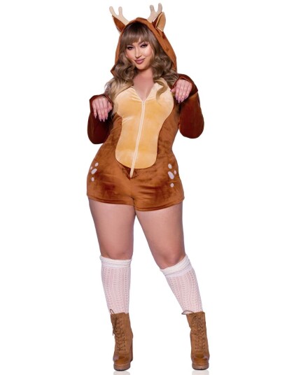 Comfy Fawn Bodysuit Store Størrelser