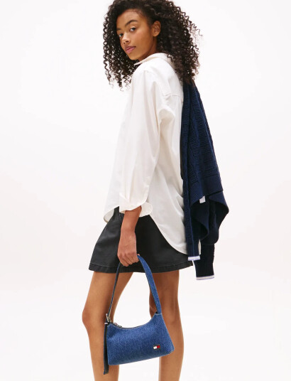 Tommy Hilfiger Tjw Cool Denim Shoulder Bag - Blue - ONE SIZE Tommy Hilfiger Tjw Cool Denim Shoulder Bag - Blue - ONE SIZE